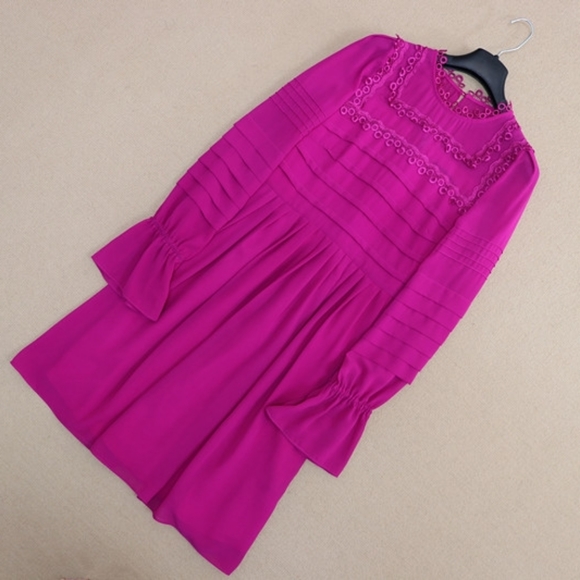 Ted Baker Arrebel Lace Trim Dress Embroidered - Picture 3 of 14